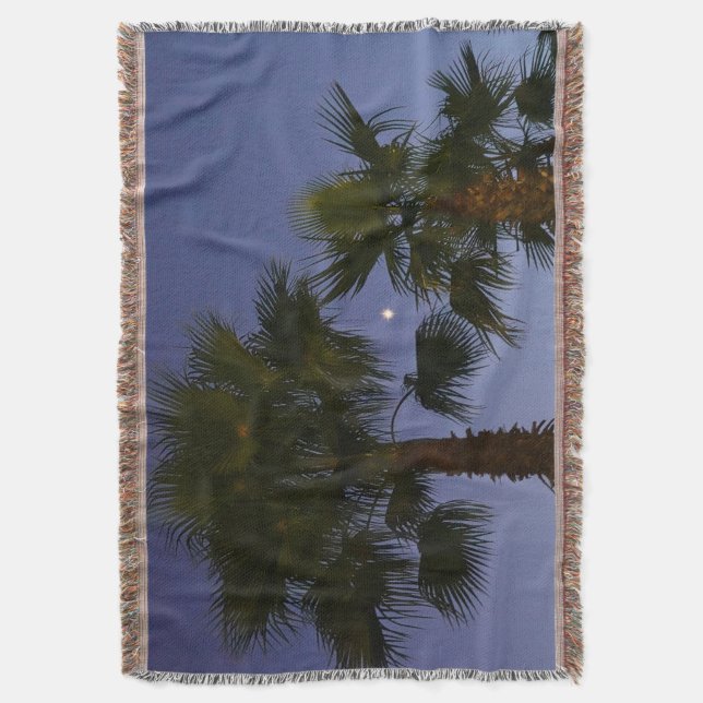 Tropische Palmenbaum-Wandkunst Zwielicht Küste Decke (Vorderseite Vertikal)