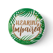 Tropische Palmenblätter Grün Gold Schwerhörig