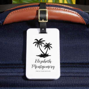 Tropische Palmeninsel Reise Gepäckanhänger