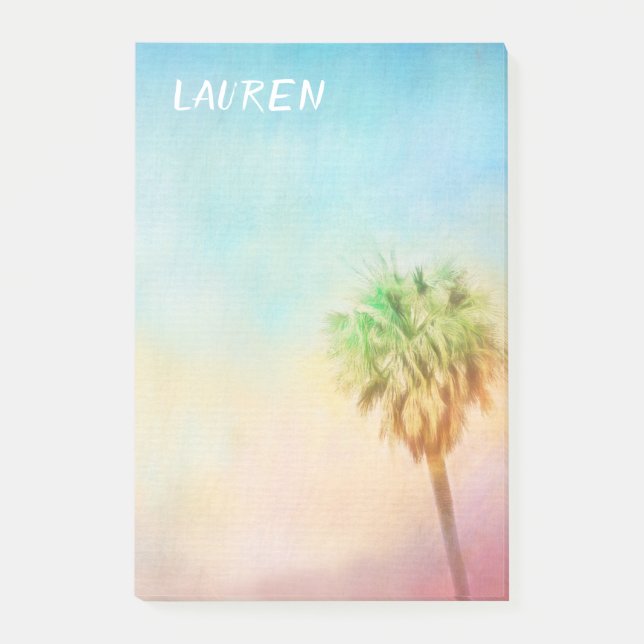 Tropische Palmenlandschaft Kunst personalisieren Post-it Klebezettel (Vorderseite)