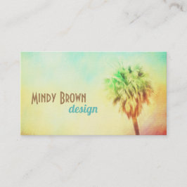 Tropische Palmennatur Kunst auf doppelseitiger Bas Visitenkarte