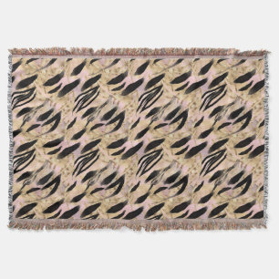Tropische Palms Tiger Animal Print Decke