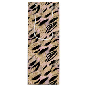 Tropische Palms Tiger Animal Print Geschenktüte Für Weinflaschen