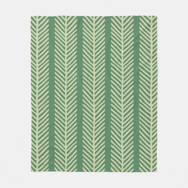 Tropische Palmstreifen Fleecedecke (Vorderseite)