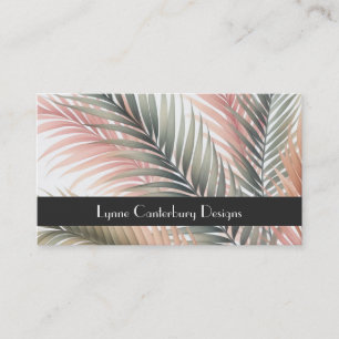 Tropische Palmwedel-Aquarelle Visitenkarte