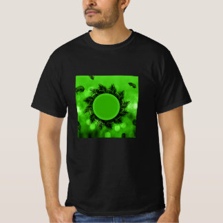 Tropische Palmwedel Grüne Kreisrahmen Botanik T-Shirt
