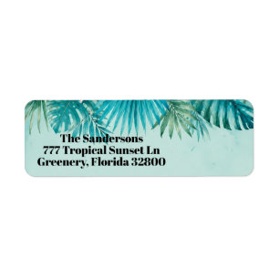 Tropische Palmwedel Moderne Küsten-Wasserfarbe