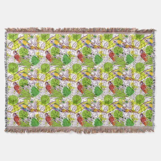 Tropische Papageien Decke (Vorderseite)
