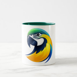 Tropische Papageien-Illustration Zweifarbige Tasse