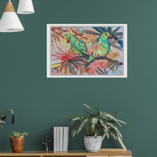Tropische Papageien Poster (Wohnzimmer 1)