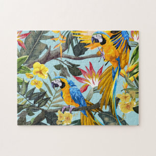 Tropische Papageien Puzzle
