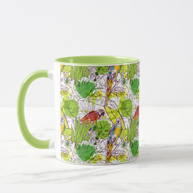 Tropische Papageien Tasse (Links)