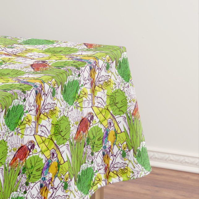 Tropische Papageien Tischdecke (Beispiel)