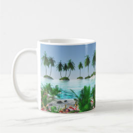 Tropische Paradies-Insel Kaffeetasse
