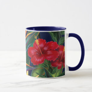 Tropische Paradies Zwei-Ton Marine-Tasse Tasse