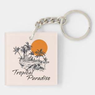 Tropische Paradiesinsel Schlüsselanhänger