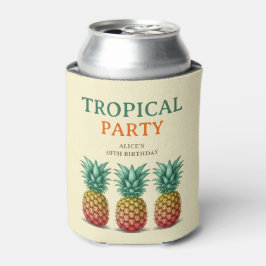Tropische Party mit Ananas Dosenkühler