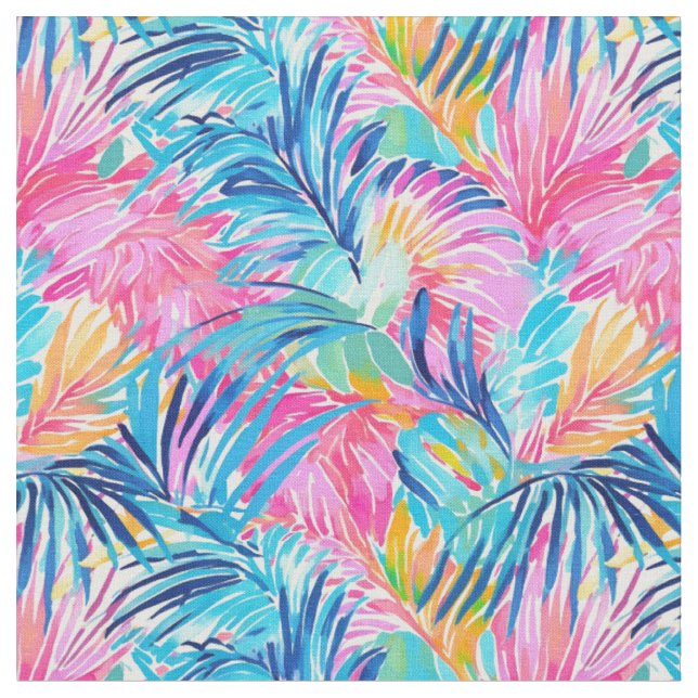 Tropische Pastell Breeze Stoff (Nahaufnahme)