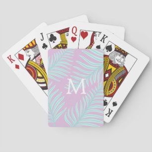 Tropische Pastelle   Monogramm Playing Cards Spielkarten
