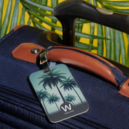 Tropische Personalisierte Monogramm Gepäckanhänger