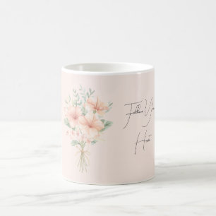 Tropische Pfirsich-Hibiskusblüten Kaffeetasse