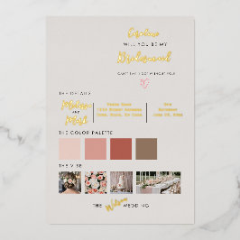 Tropische Pfirsichbäume Blume Werden Sie meine Bri Folieneinladung