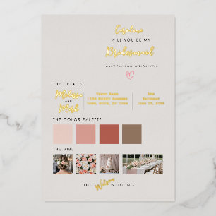 Tropische Pfirsichbäume Blume Werden Sie meine Bri Folieneinladung