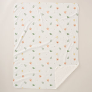 Tropische Pfirsichcreme-Hibiskusblüten  Sherpadecke