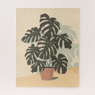 Tropische Pflanze. Monstera Puzzle