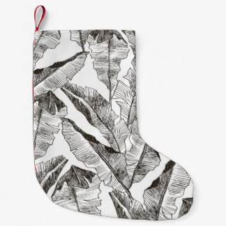 Tropische Pflanze nahtlos blühendes Dschungelmuste Kleiner Weihnachtsstrumpf