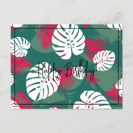 Tropische Pflanze zum Geburtstag Postkarte