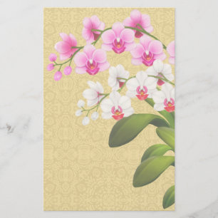 Tropische Phalaenopsis Orchideen Blume Stationieru Briefpapier