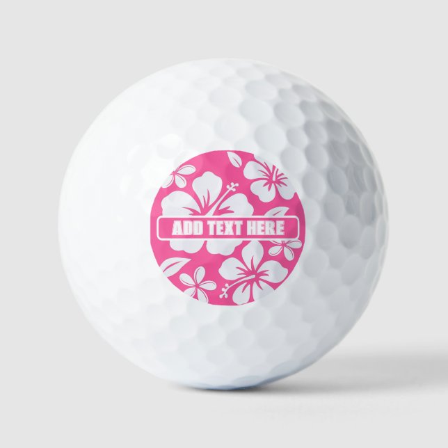 Tropische Pink Beach Blume Golfball (Vorderseite)