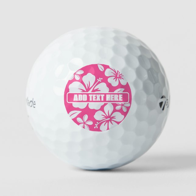 Tropische Pink Beach Blume Golfball (Vorderseite)