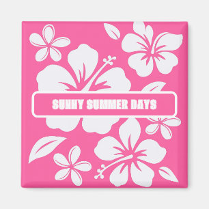 Tropische Pink Beach Blume Magnet
