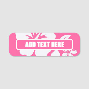 Tropische Pink Beach Blume Namensschild