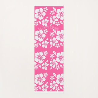 Tropische Pink Beach Blume Yogamatte