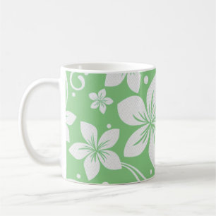 Tropische Plumeria-Blume grün n Kaffeetasse