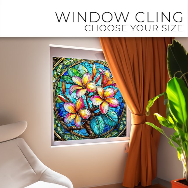 Tropische Plumeria Bunch Festhaltemusik Fensteraufkleber (Von Creator hochgeladen)