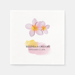 Tropische Plumeria Frangipani Wedding Serviette