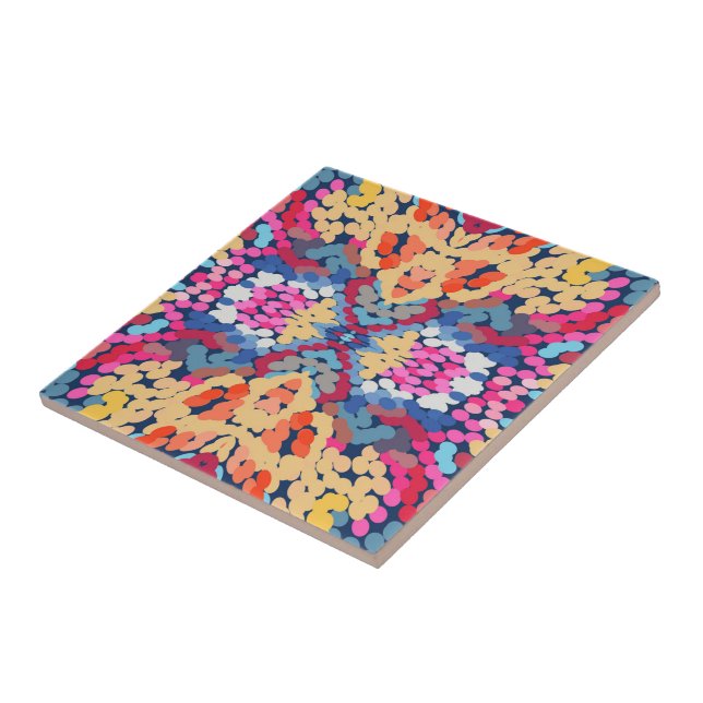 Tropische Plumeria Gepunktete Blume Muster Fliese (Seite)