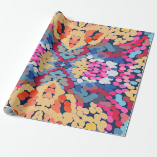 Tropische Plumeria Gepunktete Blume Muster Geschenkpapier