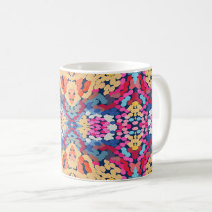 Tropische Plumeria Gepunktete Blume Muster Kaffeetasse