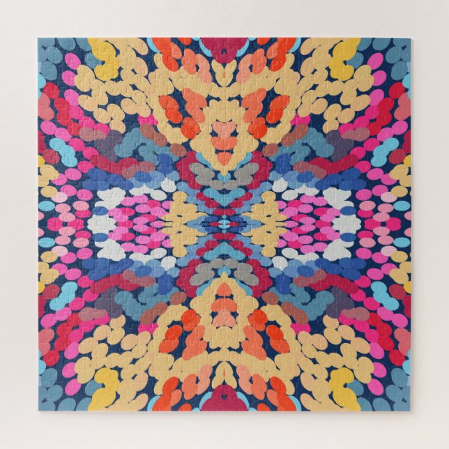 Tropische Plumeria Gepunktete Blume Muster Puzzle (Vertikal)