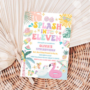 Tropische Pool-Geburtstagseinladung Einladung