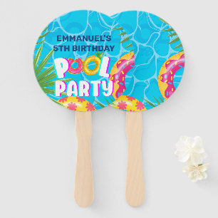 Tropische Poolparty-Geburtstagsfeier Fächer