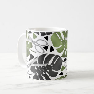 Tropische Print Monstera Leaves Kaffeetasse