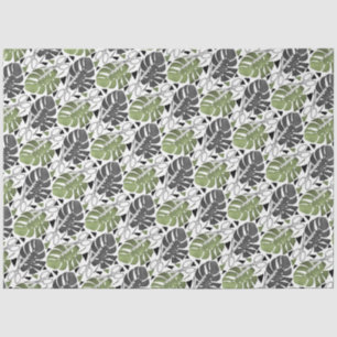 Tropische Print Monstera Leaves Seidenpapier