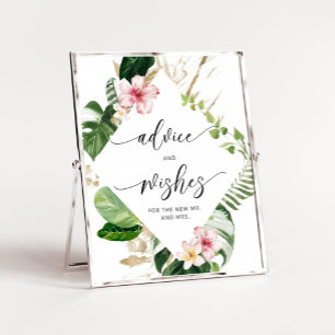 Tropische Ratschläge und Wünsche für Frischvermähl Poster