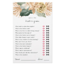 Tropische Ratschläge, wer Braut- oder Duschenspiel